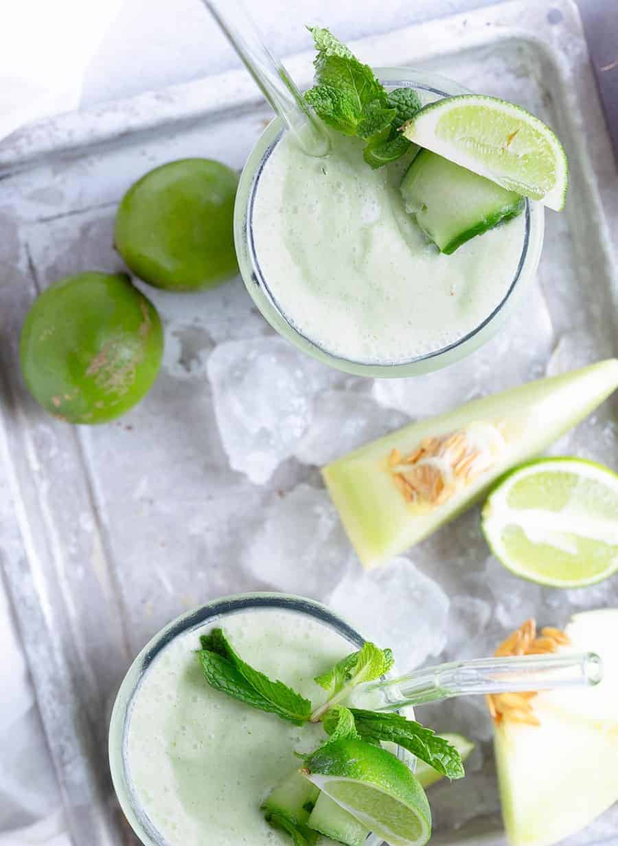 incredible green cucumber melon smoothie