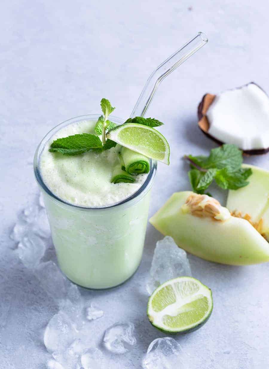 incredible green cucumber honeydew melon smoothie