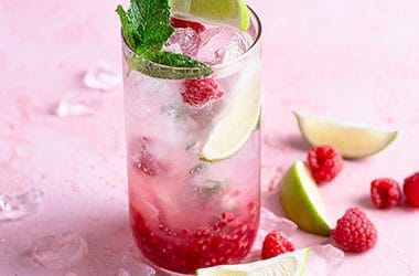 Raspberry Virgin Mojito - Mocktail Recipes - Mojito Mocktail Recipes