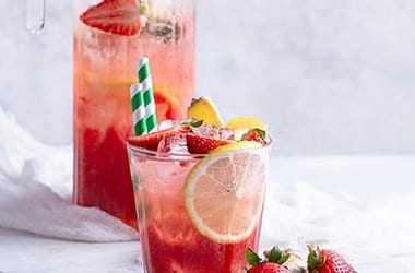Strawberry Ginger Lemonade - Easy Drinks Recipes - Power Drinks recipe