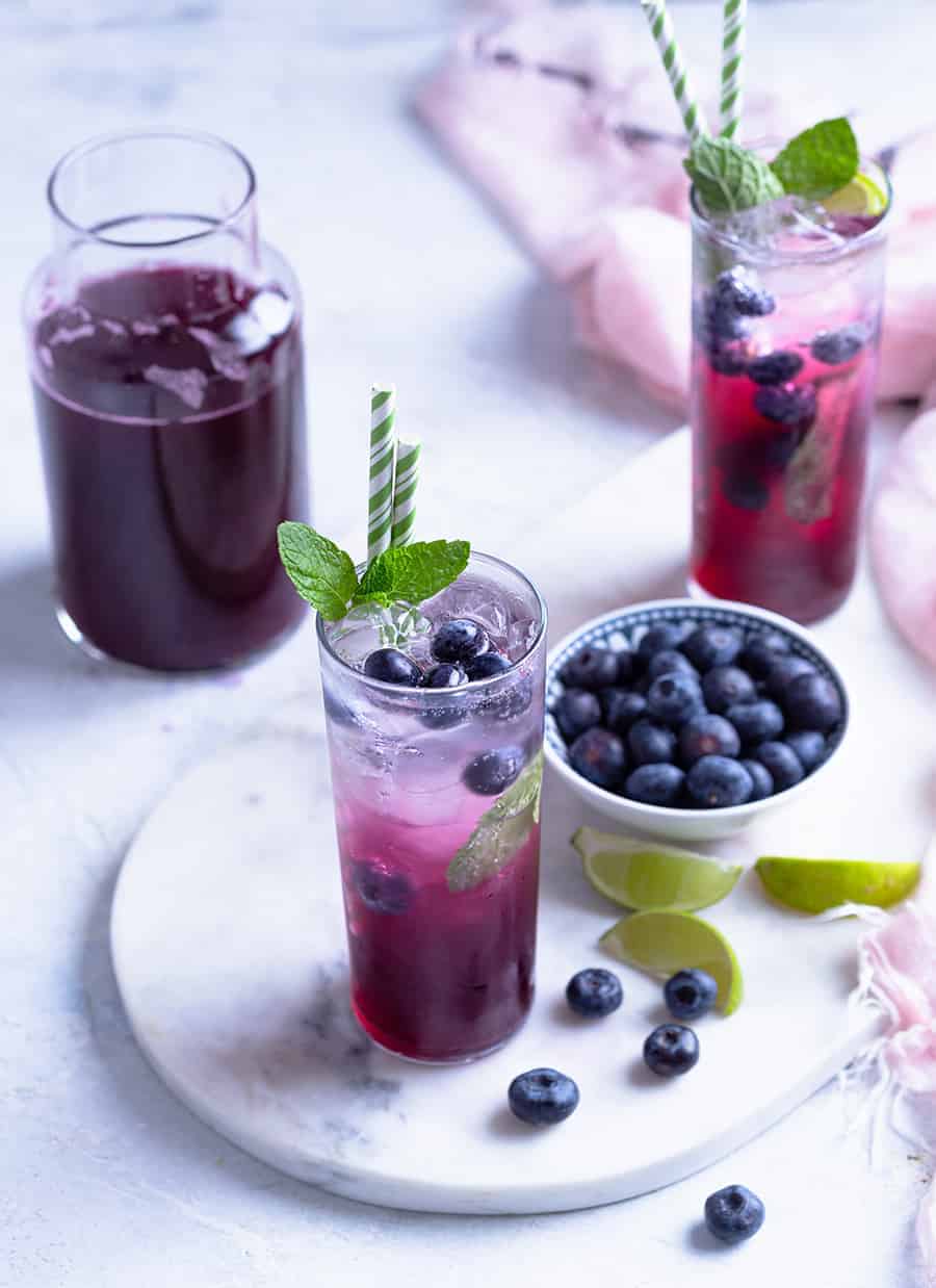 Blueberry Ginger Refresher - Fruit Refreshers Recipe Online - Easy Drinks Recipes