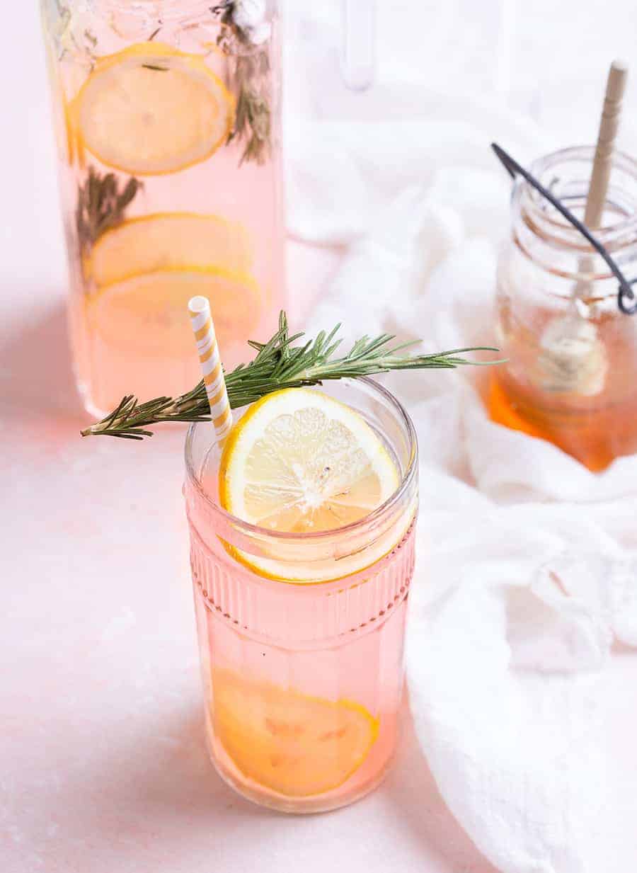 Rosemary Pink Rose Lemonade