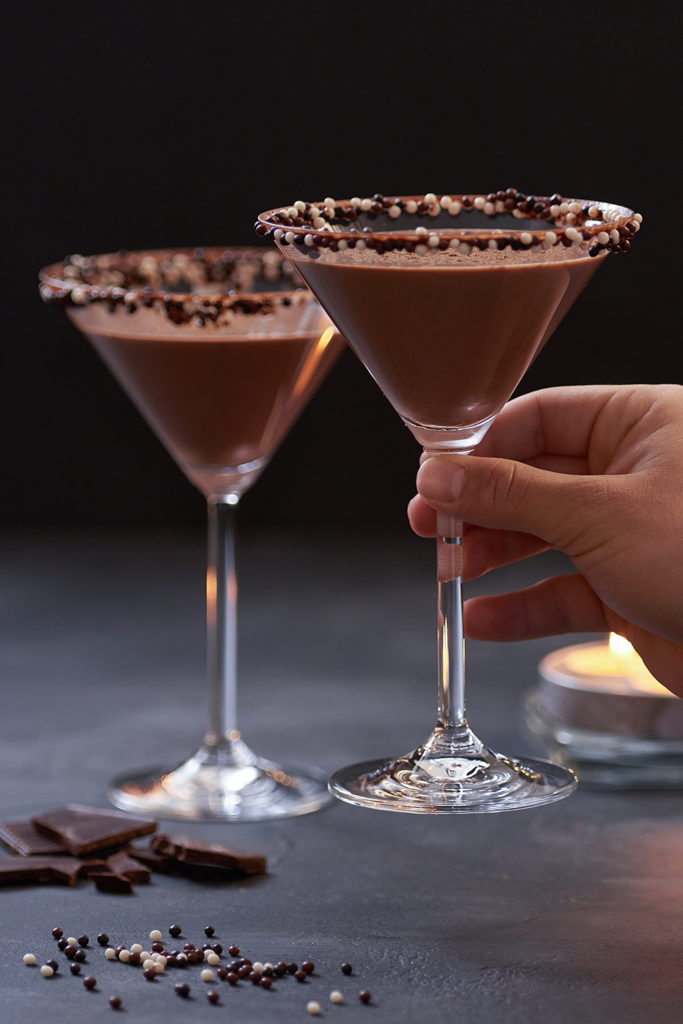 Non Alcoholic Chocolate Martini Mocktail