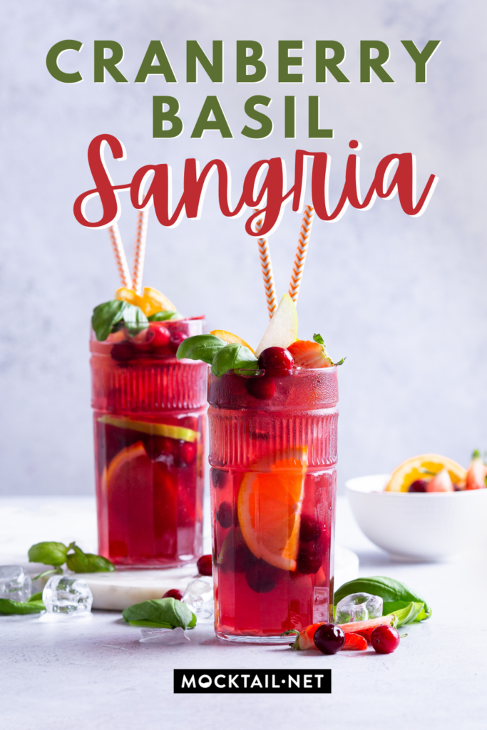 Cranberry Basil Sangria Mocktail