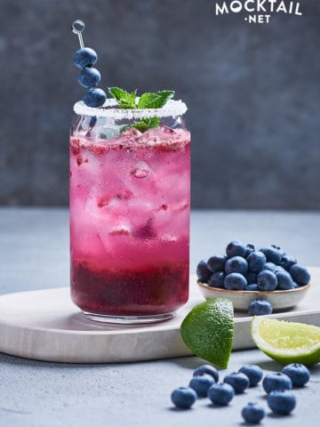 Blueberry Mojito Mocktail