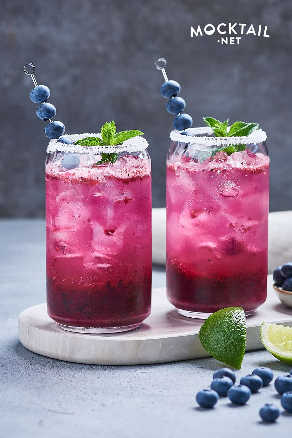 Blueberry Mojito Mocktail 