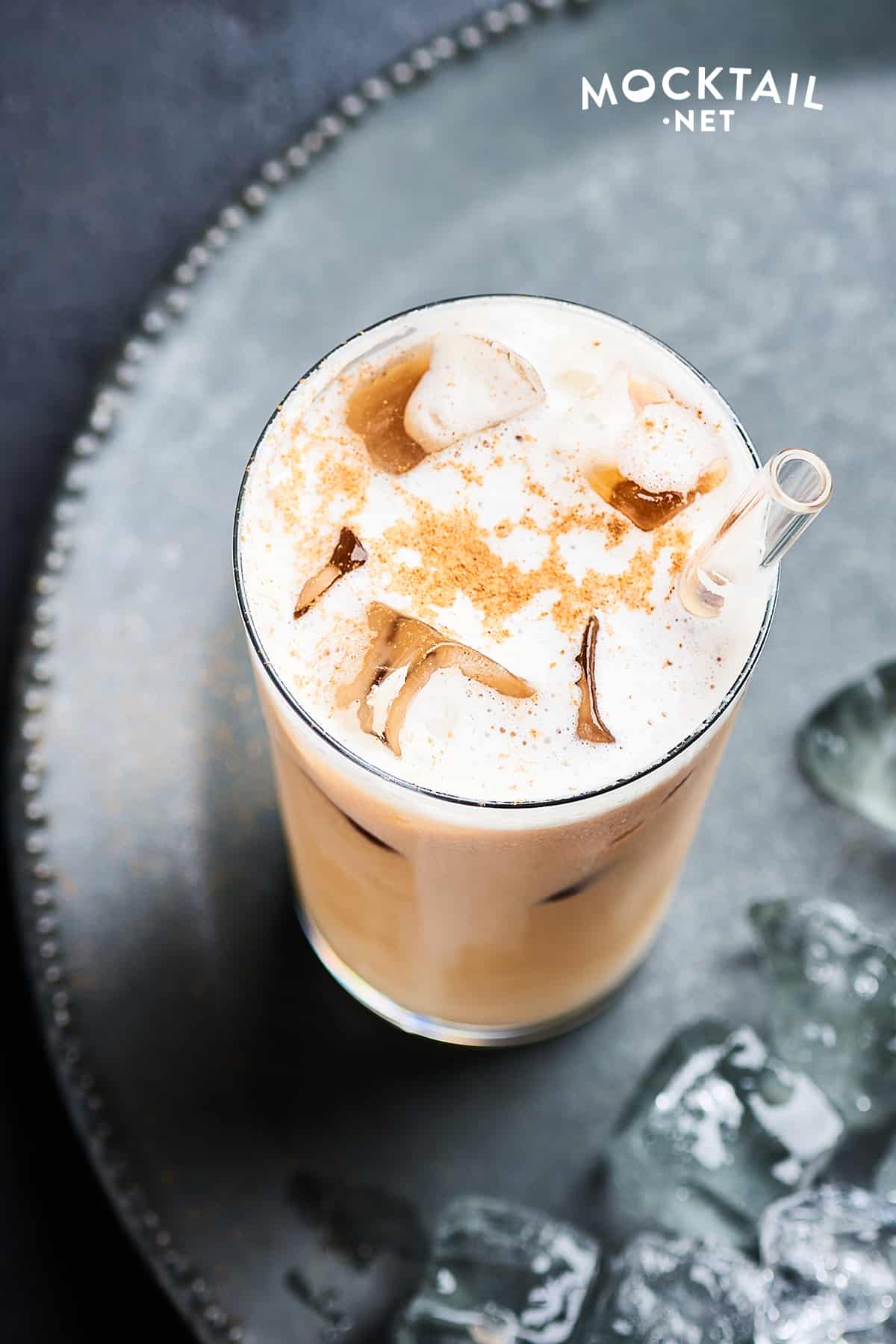 foam milk to top your perfect iced cappuccino
