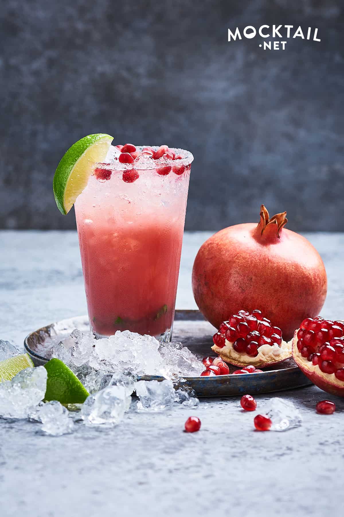 Ingredients in a Pomegranate Mocktail