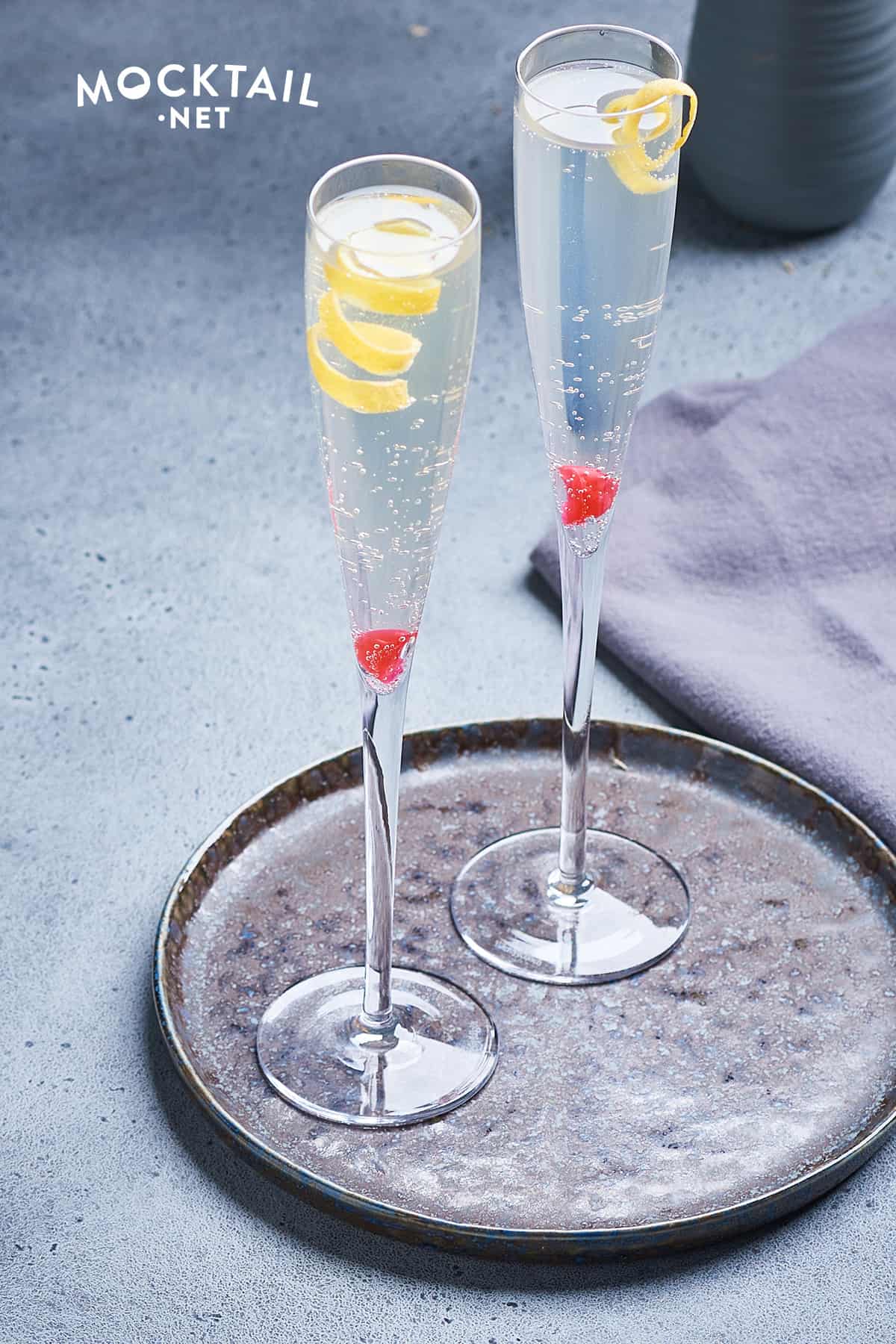 Ingredients in a French 75 Mocktail Recipe